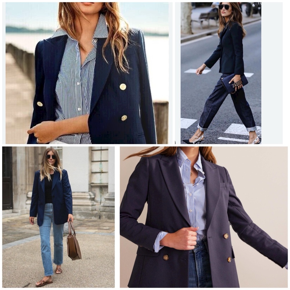 Vintage Aquascutum London Navy Blue Wool Blazer - Picture 15 of 15